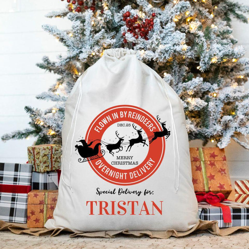 Personalized Christmas Velvet Santa Bags -  - Qualtry