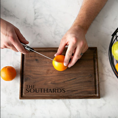 Personalized Walnut Cutting Boards with Juice Grooves -  - Qualtry