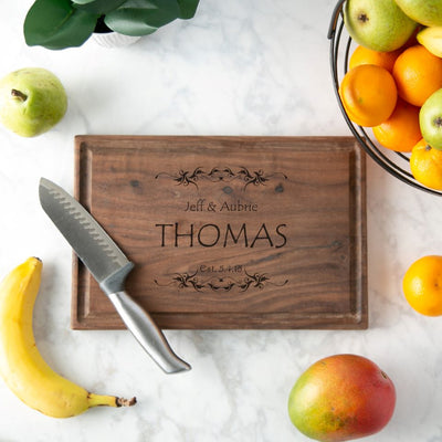 Personalized Walnut Cutting Boards with Juice Grooves -  - Qualtry
