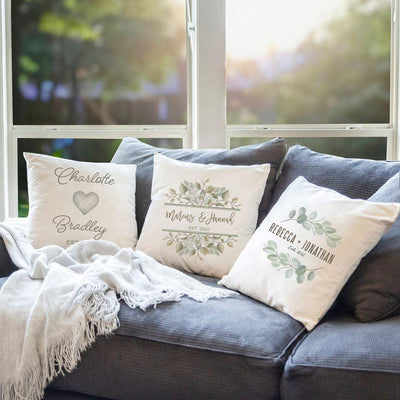 Personalized Wedding Throw Pillow Covers -  - Qualtry