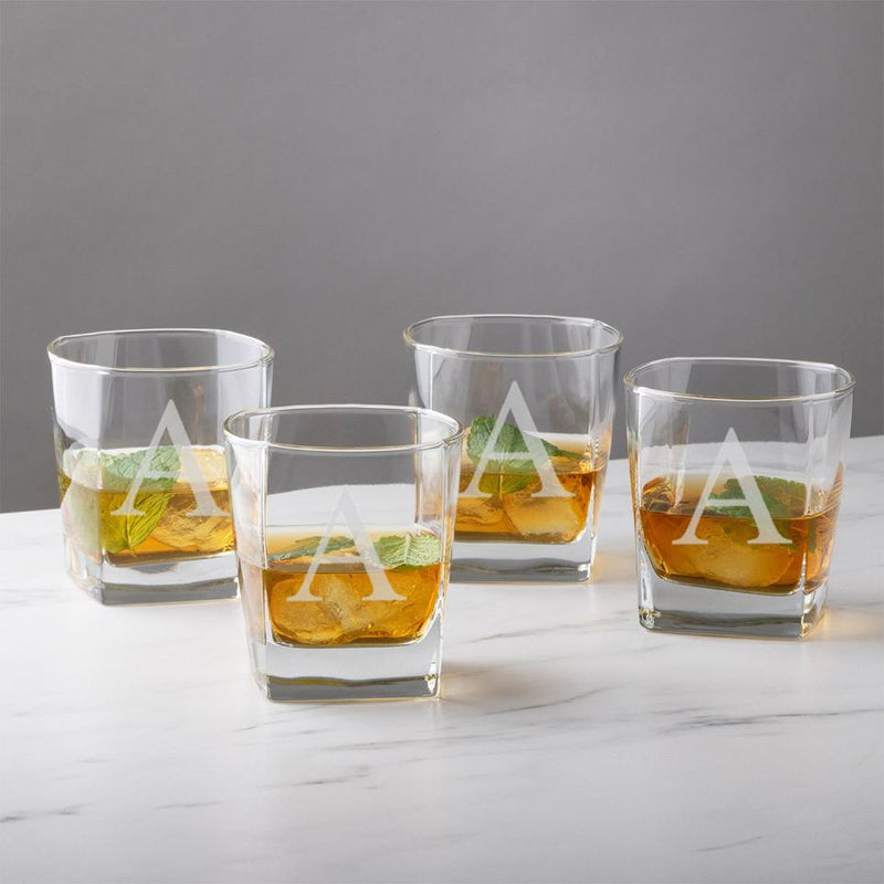 Personalized Square Cocktail Glass -