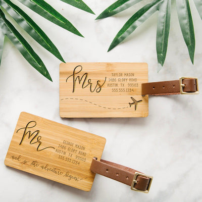 Personalized Couples Mrs. & Mrs. Luggage Tags - Set of 2 -  - Qualtry