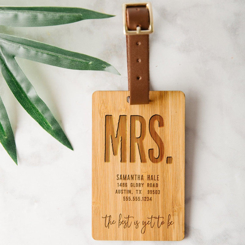 Personalized Couples Mrs. & Mrs. Luggage Tags - Set of 2 -  - Qualtry