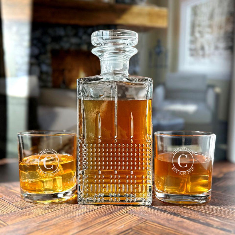 Executive Decanter Set with 2 Personalized Glasses -  - JDS