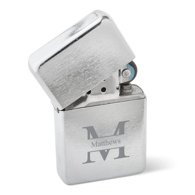 Personalized Stainless Steel Wind Proof Lighters- 4 Designs - Stamped - JDS