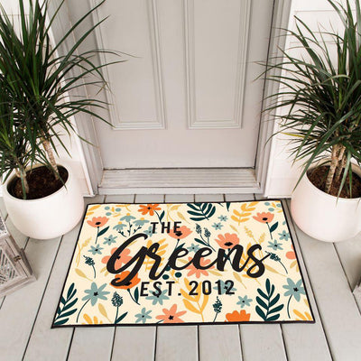 Personalized Floral Doormats -  - Qualtry
