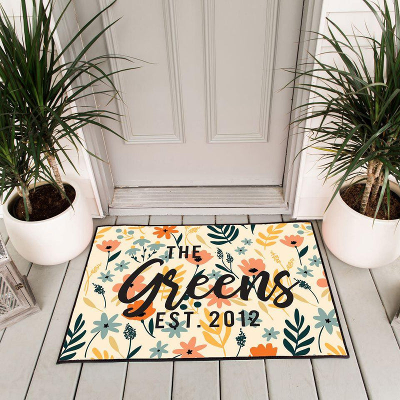 Personalized Floral Doormats -  - Qualtry