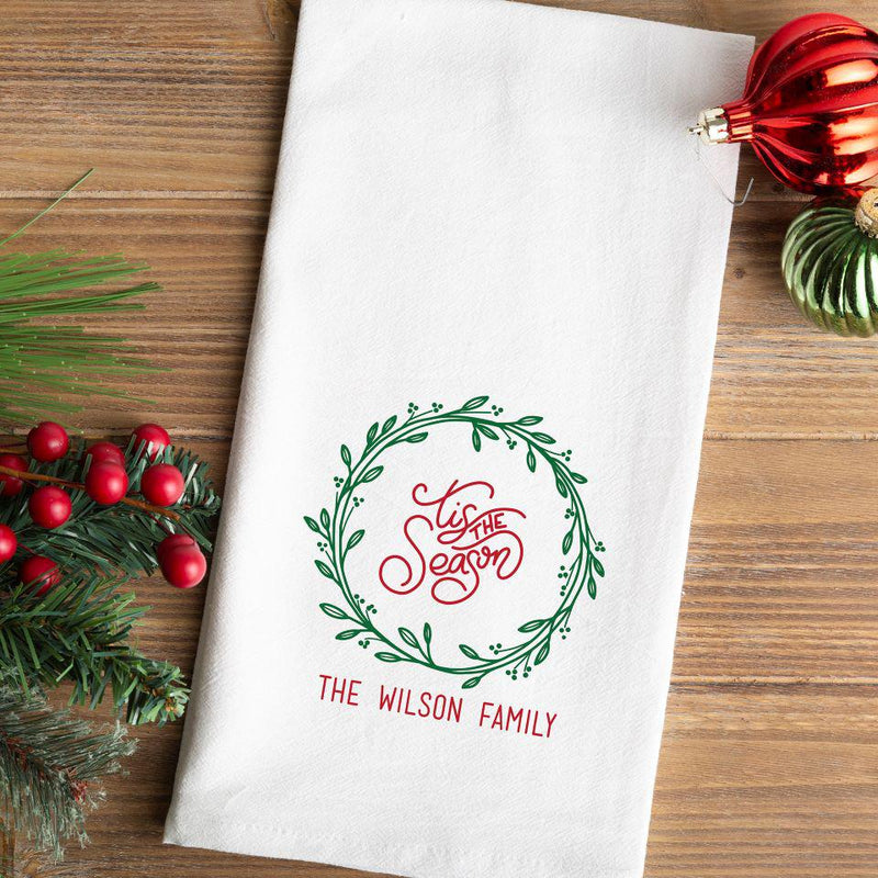 Personalized Farmhouse Christmas Tea Towels -  - Qualtry