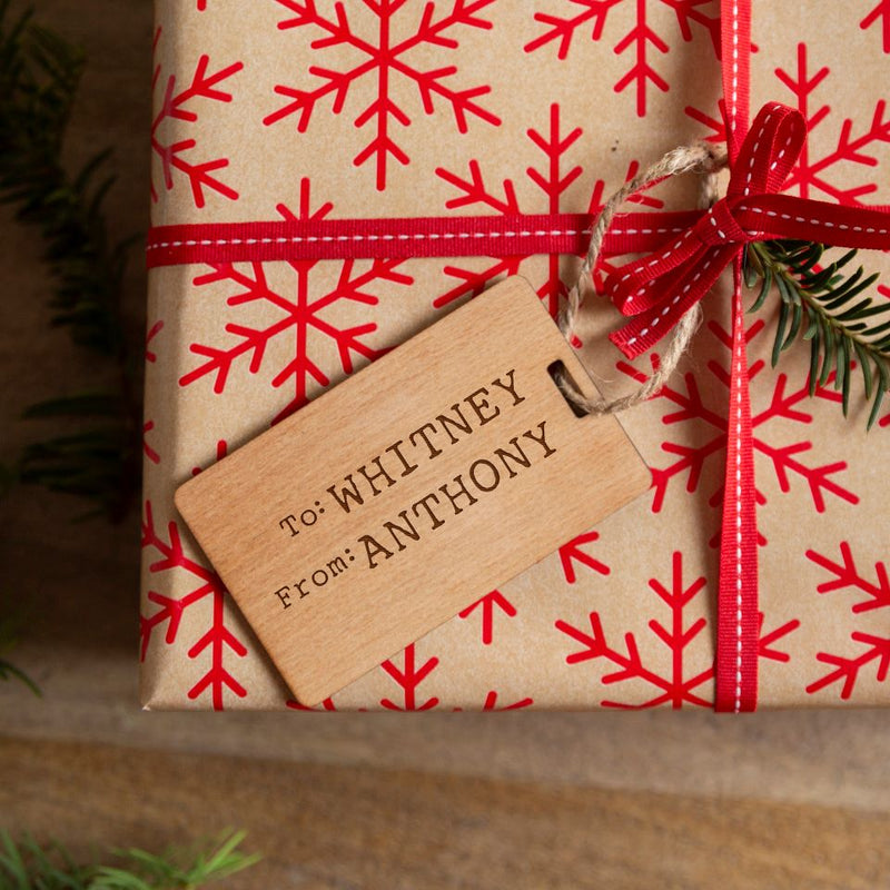 Personalized Wood Christmas Gift Tags -  - Qualtry