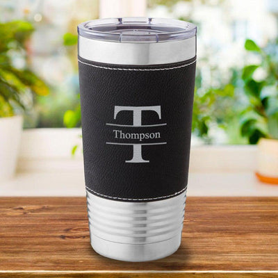 Personalized Grey Tumbler Small Tumbler With Monogram Customized Letter Cup  Gray 12 Oz Cup Stainless Steel Travel Tumbler 
