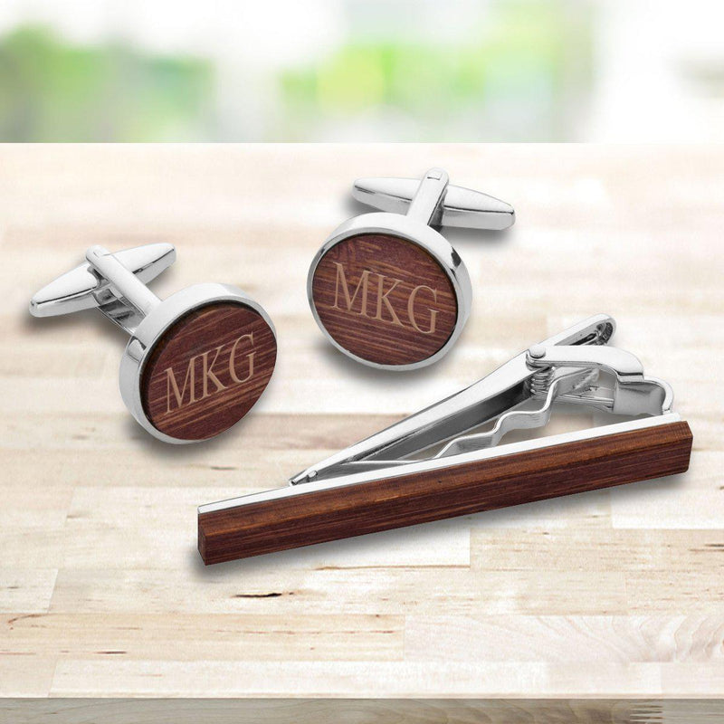 Personalized Walnut Cufflinks Gift Set -  - JDS