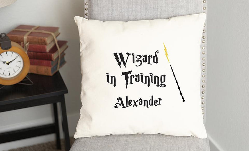 Personalized Kids Wizard Throw Pillow Covers -  - Qualtry