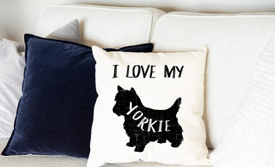 Personalized Dog Breed Throw Pillow Covers -